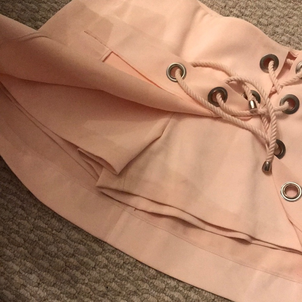 REBECCA MINKOFF PINK TIE UP SKORT - Picture 5 of 8